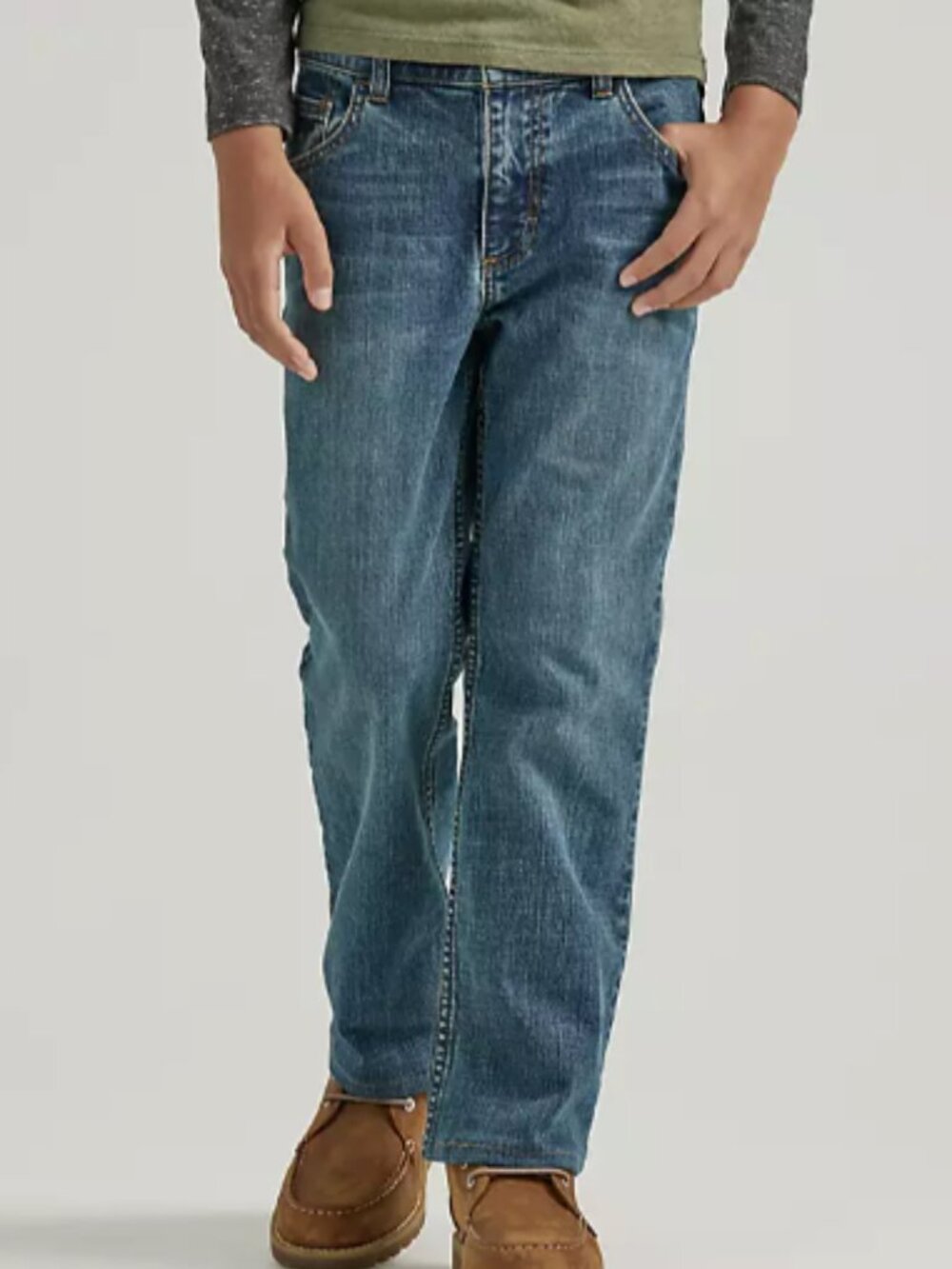 Boys Wrangler Five Star Classic Stretch Straight Leg Jeans Blue Denim size 16 R